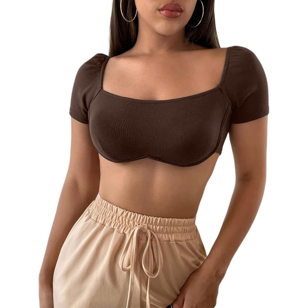 Brown Crop Top
